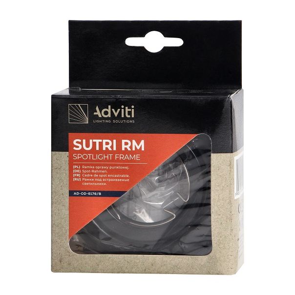 ADVITI Ugradna okrugla svetiljka MR16/GU10 Sutri, crna - ORNAD-OD-6176-B