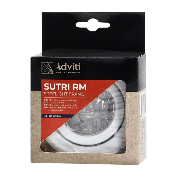 ADVITI Ugradna okrugla svetiljka MR16/GU10 Sutri, bela - ORNAD-OD-6176-W