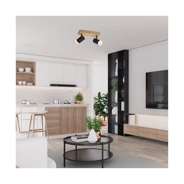 Rabalux Spot rasveta Toras GU10 2X MAX 5W hrast (73122) - 73122