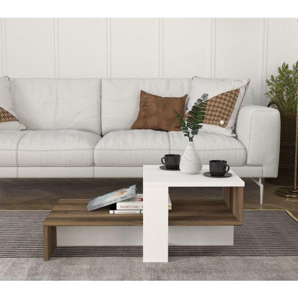 HANAH HOME Sto za dnevnu sobu Chain White Walnut - 195151