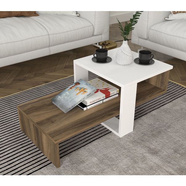 HANAH HOME Sto za dnevnu sobu Chain White Walnut - 195151