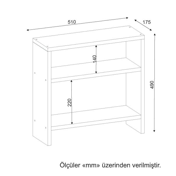 HANAH HOME Bočni sto Silvanus, bela - 731WAT2817