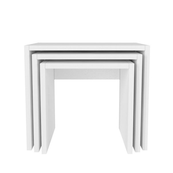 HANAH HOME Set pomoćnih stočića Zariel, bela - 731WAT2824