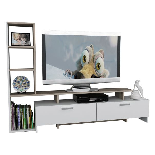 HANAH HOME TV komoda Simal, bela/bež - 731WAT3038