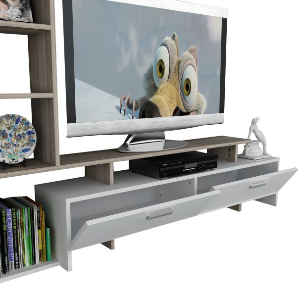 HANAH HOME TV komoda Simal, bela/bež - 731WAT3038