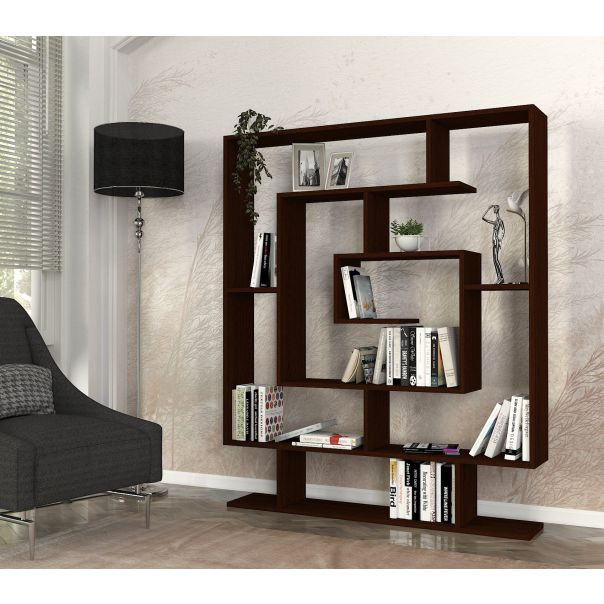 HANAH HOME Polica za knjige Sarmaşık Wenge, braon - 731WAT3618