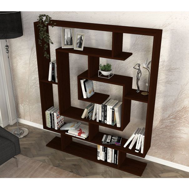 HANAH HOME Polica za knjige Sarmaşık Wenge, braon - 731WAT3618