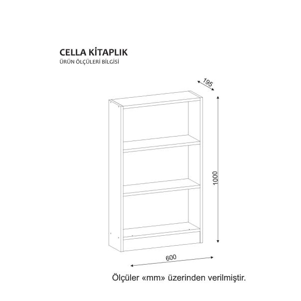 HANAH HOME Polica za knjige Cella, bela - 731WAT3623