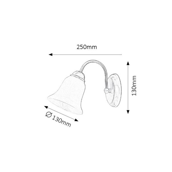 Rabalux Zidna lampa Francesca E14 1x MAX 40W brušeni hrom (7361) - 7361