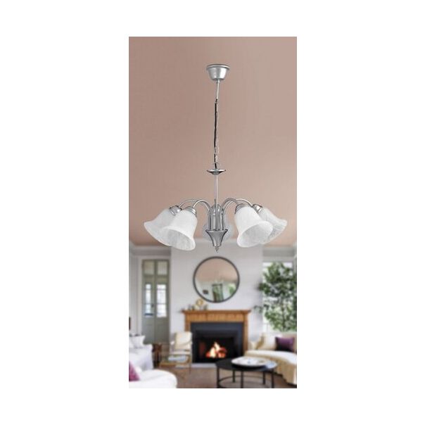 Rabalux Luster Francesca E14 5x MAX 40W brušeni hrom (7365) - 7365