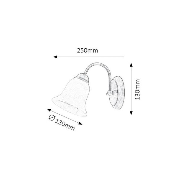 Rabalux Zidna lampa Francesca E14 1x MAX 40W bronzana (7371) - 7371
