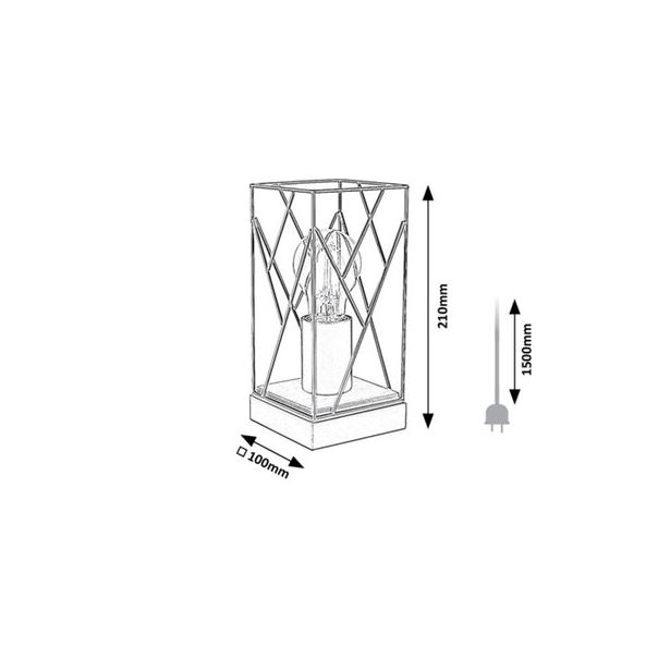 Rabalux Stona lampa Boire E27 1x MAX 40W crna (74006) - 74006