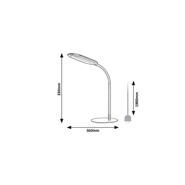 Rabalux Stona lampa Adelmo LED 10W crna (74007) - 74007