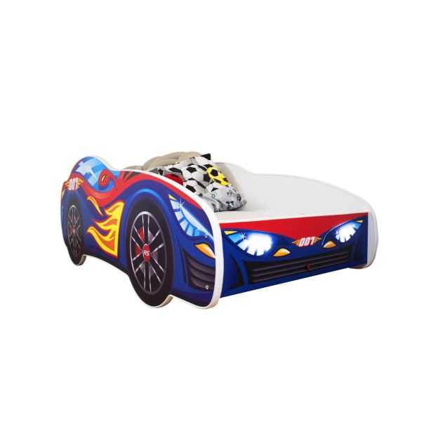 Dečiji Krevet 160X80Cm (Trkacki Auto) Red Blue Car - Led - 74008-1
