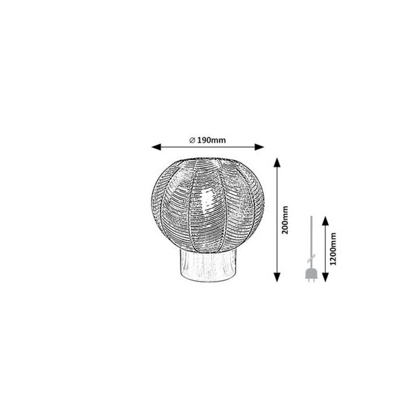 Rabalux Stona lampa Monet E27 1x MAX 40W hrom (74017) - 74017