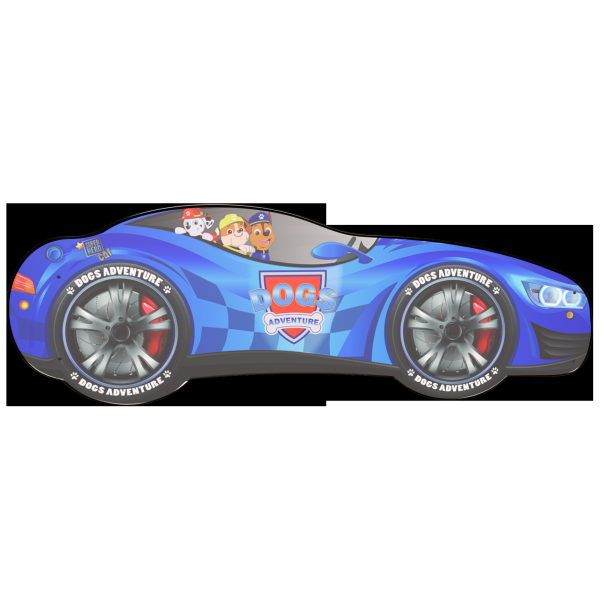 Dečiji Krevet 160X80Cm (Trkački Auto) Dog Adventure Blue - 74033-1