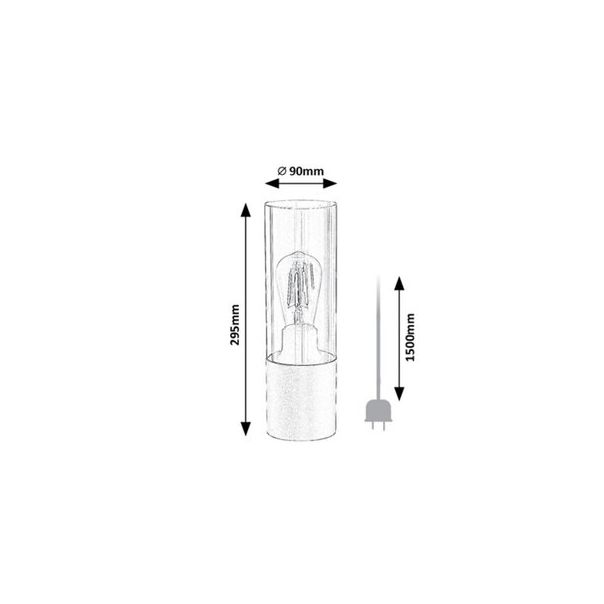 Rabalux Stona lampa Ronno E27 1x MAX 25W crna (74050) - 74050