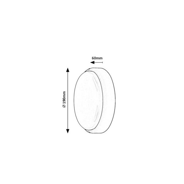 Rabalux Spoljnja zidna rasveta Spoljnja plafons Hort LED 15W bela (7406) - 7406