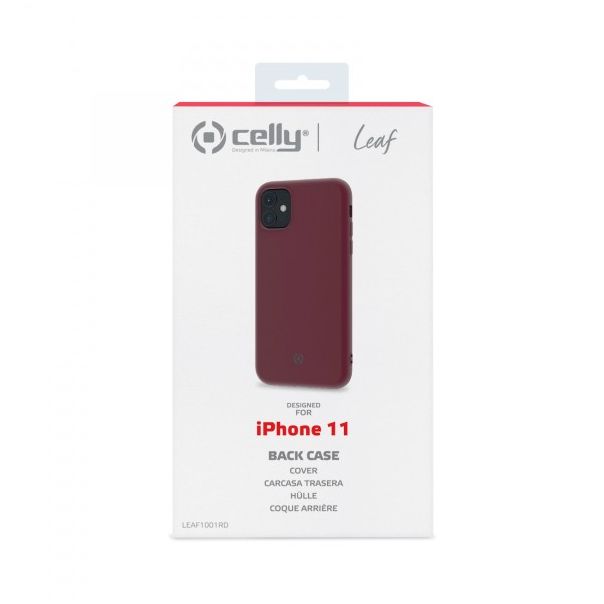CELLY Maska LEAF za iPhone 11, crvena - LEAF1001RD