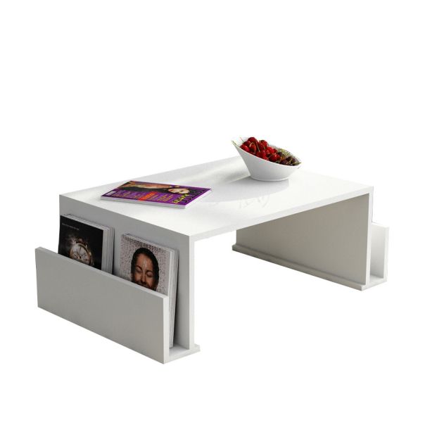 HANAH HOME Klub sto Magazin, bela - 745DCD2801