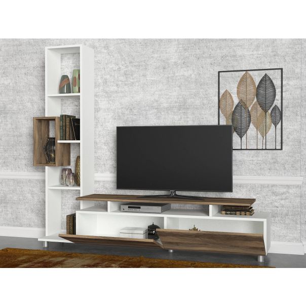 HANAH HOME TV komoda Tulip, bela/braon - 745DCD3012