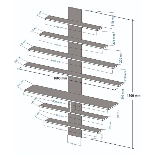 HANAH HOME TV komoda Zebra, bela/braon - 745DCD3020