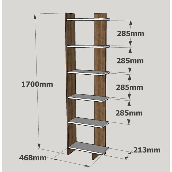 HANAH HOME Polica za knjige Order, bela - 745DCD3610