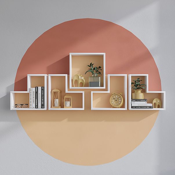 HANAH HOME Zidna polica Elitra, bela - 746JUG1603