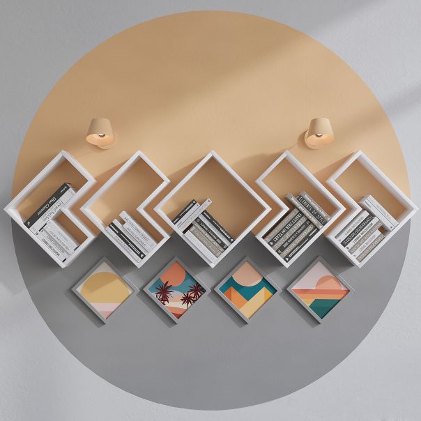 HANAH HOME Zidna polica Elitra, bela - 746JUG1603