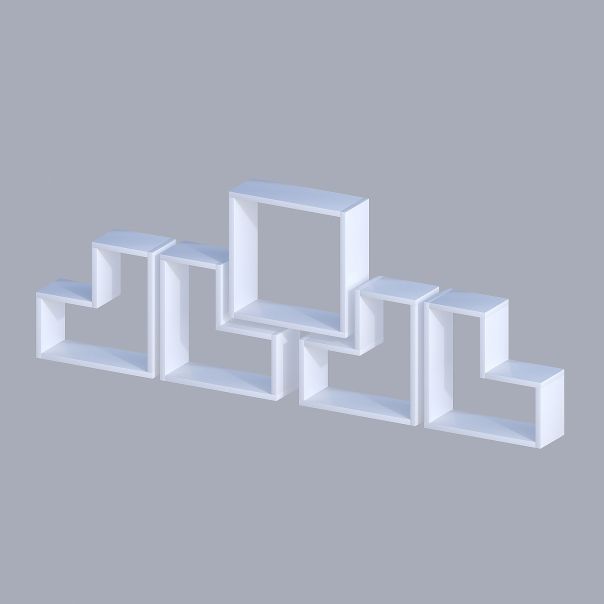 HANAH HOME Zidna polica Elitra, bela - 746JUG1603