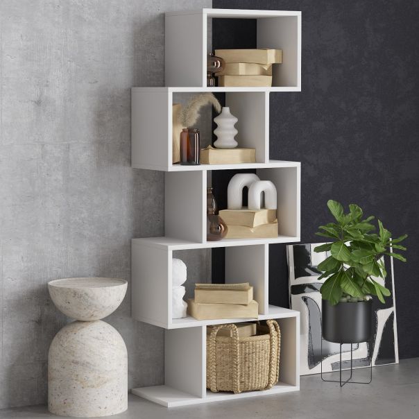 HANAH HOME Polica za knjige Meric, bela - 746JUG3601