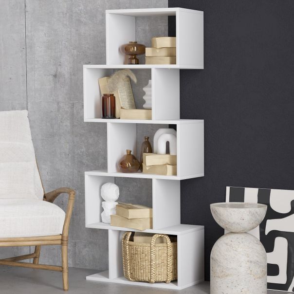 HANAH HOME Polica za knjige Meric, bela - 746JUG3601