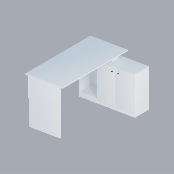 HANAH HOME Radni sto sa oramrićem Basak Calisma Masası, bela - EP2801740