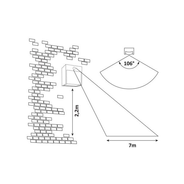 Rabalux Spoljna zidna rasveta Balimo LED 12W mat belo (7479) - 7479