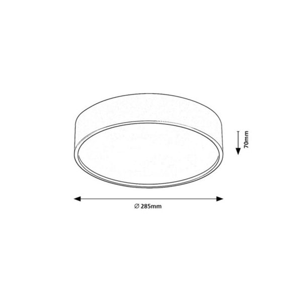 Rabalux Plafonjera Larcia LED 19W crna (75011) - 75011-1
