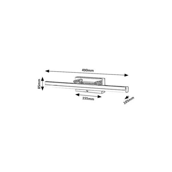 Rabalux Kupatilska rasveta Turgon LED 13W hrom (75016) - 75016-1