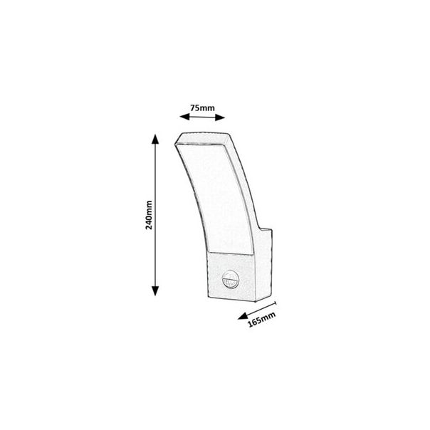 Rabalux Spoljna zidna rasveta Palanga LED 12W antracit siva (7505) - 7505