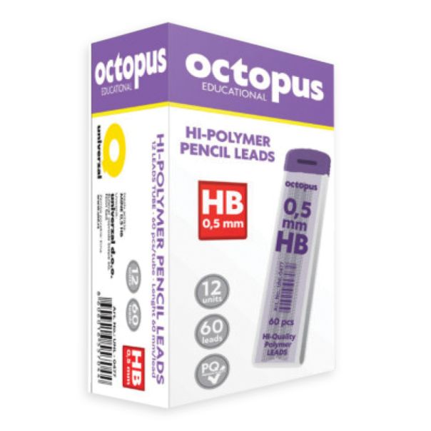 OCTOPUS Mine za olovku u tubi 0.5 hb 1/1 unl-0477 60 - 75438