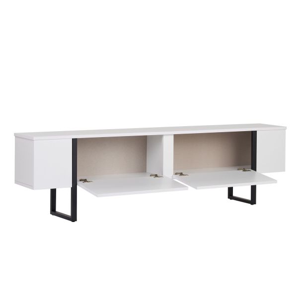NORDURE TV komoda Onera, bela/crna - EP3058099