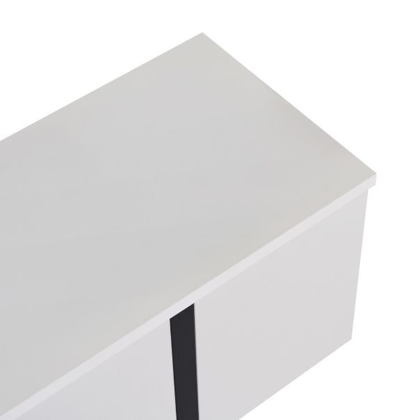 NORDURE TV komoda Onera, bela/crna - EP3058099