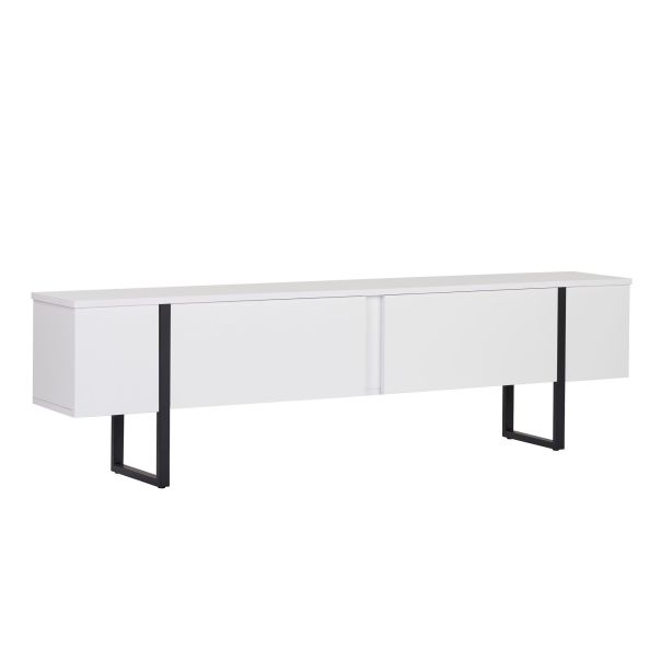 NORDURE TV komoda Onera, bela/crna - EP3058099