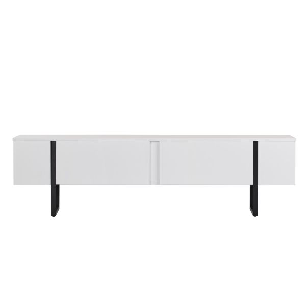 NORDURE TV komoda Onera, bela/crna - EP3058099