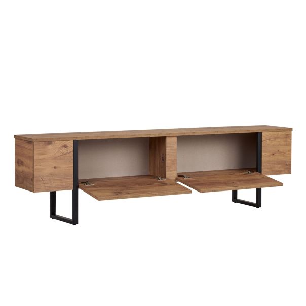 NORDURE TV komoda Onera, braon/crna - EP3058111