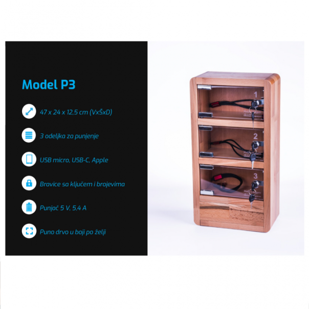 Stanica za punjenje mobilnih telefona P3 natur - EP2842393