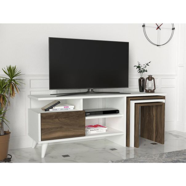 HANAH HOME TV komoda Nature, bela/braon - 756FRN3009