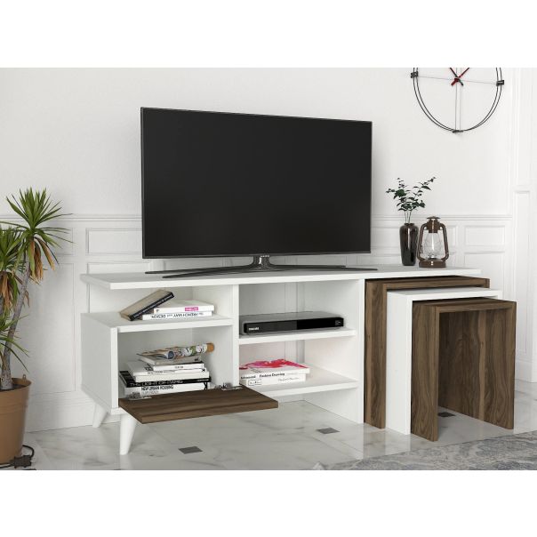 HANAH HOME TV komoda Nature, bela/braon - 756FRN3009