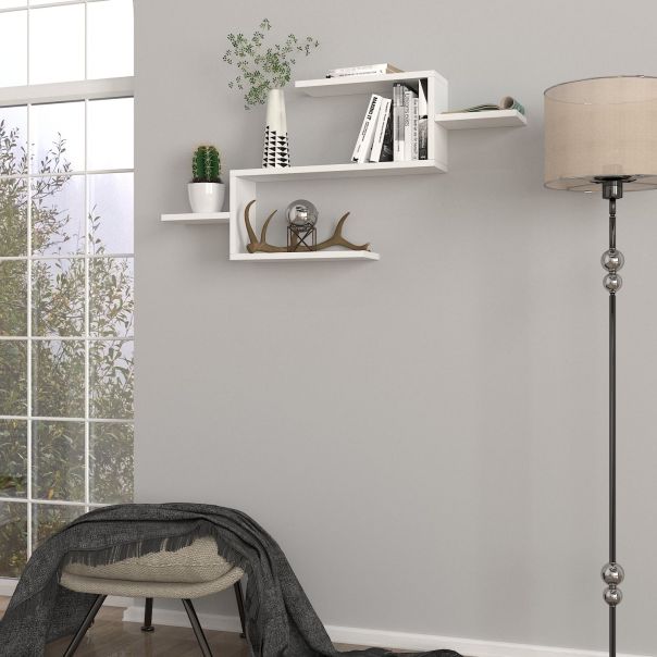 HANAH HOME Polica za knjige Twist, bela - 756FRN3601