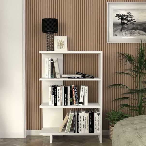 HANAH HOME Polica za knjige Trilion, bela - 756FRN3605