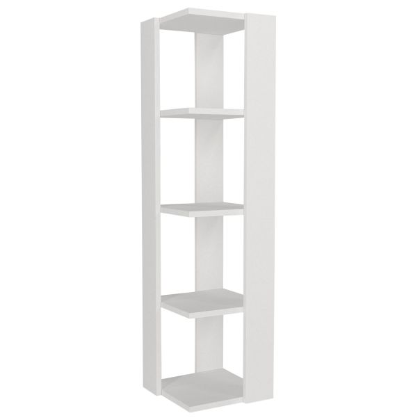 HANAH HOME Polica za knjige Venita, bela - 756FRN3611