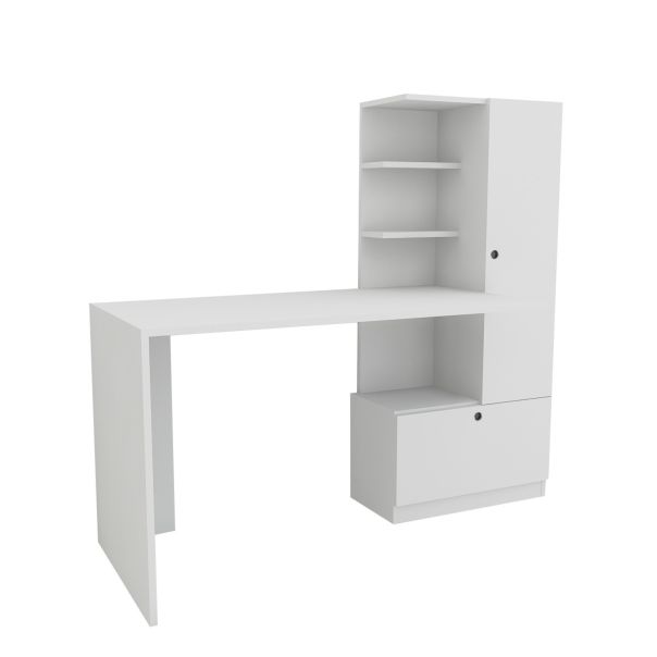 HANAH HOME Radni sa policama Merinos, bela - EP2801773